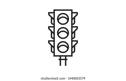 Icono de luces de tráfico simple ilustración de vector