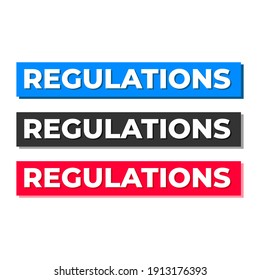 Vector de diseño de botones web de regulación