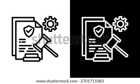 Regulation White Icon Set Design