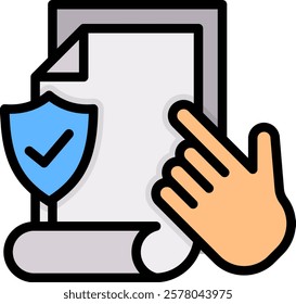 Regulations Icon Lineal Color Vector Illustration