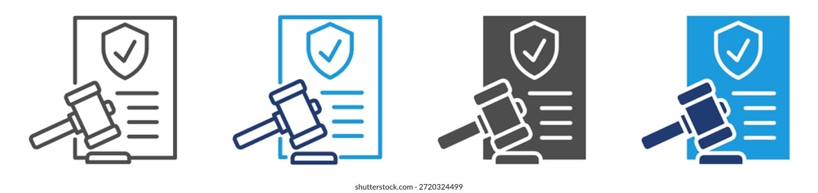 Regulatursymbol, Blatt mit mehreren Stilen