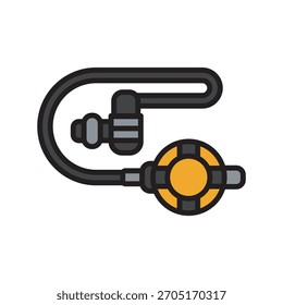Regulator schwarze Linie Symbol für digitale und Print-Projekte.  Minimal saubere Symbole für Apps und Websites. Moderne einfache Symbole für UI UX und Branding