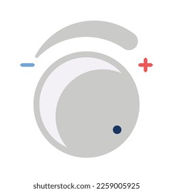 Regulator climate control flat icon. Vector illustration