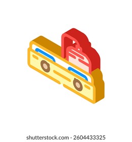 regulator gas burner stove isometric icon vector. regulator gas burner stove sign. isolated symbol illustration