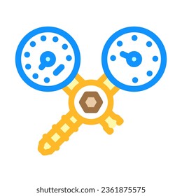 regulator gas service color icon vector. regulator gas service sign. isolated symbol illustration