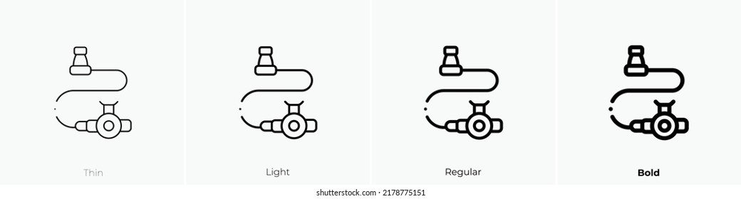 Regulatorsymbol. Thin, hellrosa und feines Design einzeln auf weißem Hintergrund