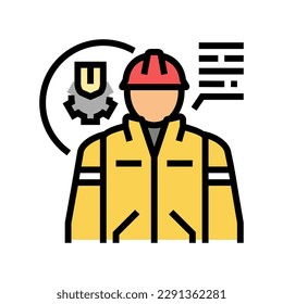 vector de icono del color del trabajador científico regulador. signo de trabajador científico regulador. ilustración de símbolo aislado