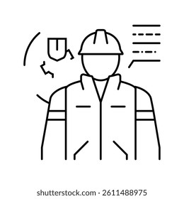 regulator scientist worker line icon vector. regulator scientist worker sign. isolated contour symbol black illustration