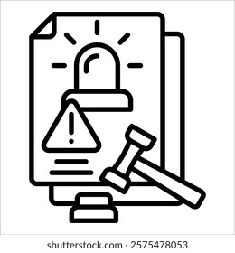 Regulatory Alarm Icon Element For Design