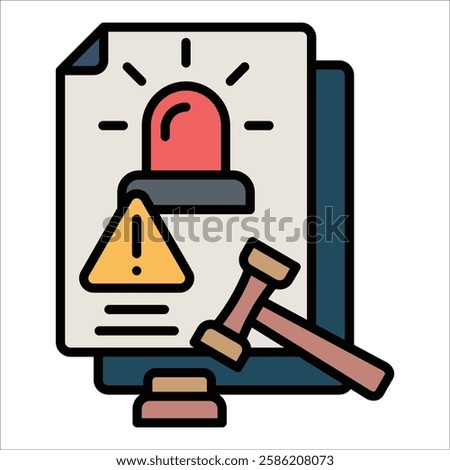 Regulatory Alarm Icon Element For Design