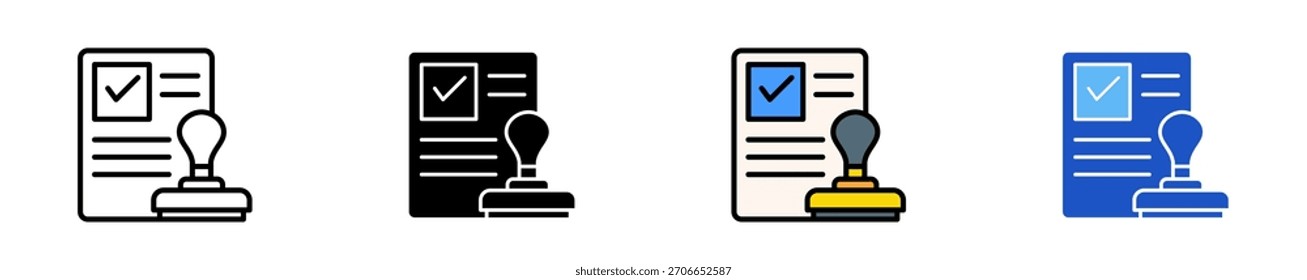 Regulatory Approval  Icon Set Multiple Style Collection
