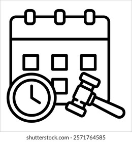 Regulatory Clock Icon Element For Design