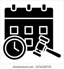 Regulatory Clock Icon Element For Design