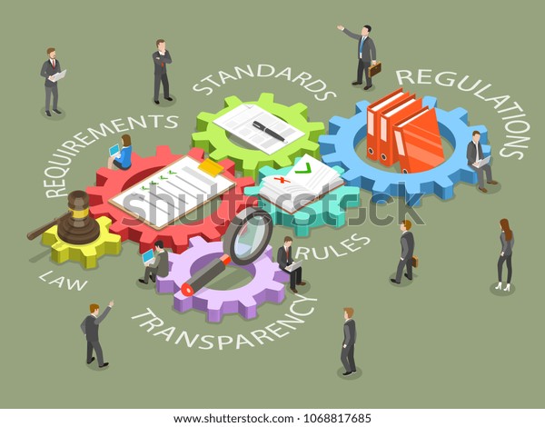 Regulatory Compliance Flat Isometric Vector Concept Stock Vector Royalty Free 1068817685 6626