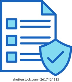Regulatory Compliance Icon Blue Vector Illustration