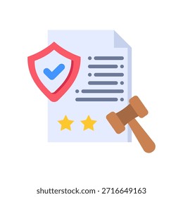 Icono de cumplimiento normativo Ilustración vectorial plana