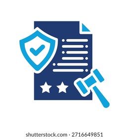 Icono de cumplimiento normativo Ilustración vectorial mixta