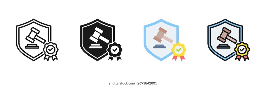 Paquete De Iconos De Cumplimiento Normativo En Varios Estilos