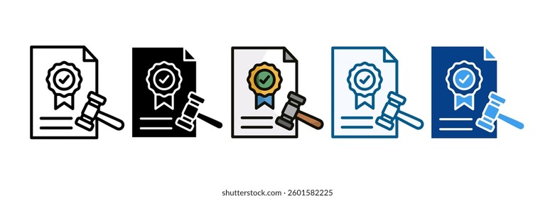 Regulatory Compliance Icon Set Multiple Style Collection