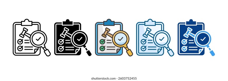 Regulatory Compliance Icon Set Multiple Style Collection