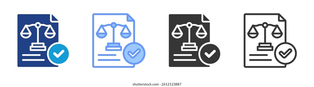 Regulatory Compliance icon set multiple style collection