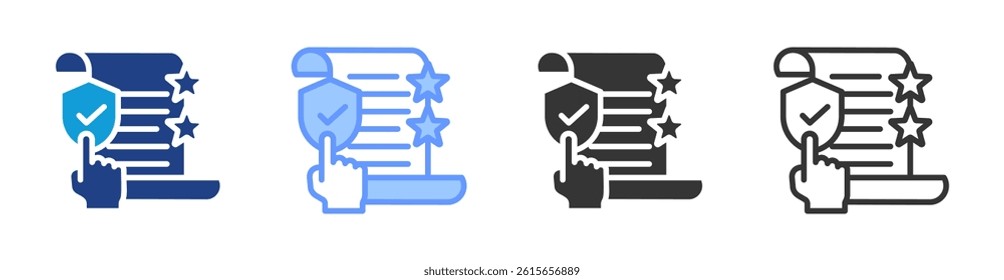 Regulatory Compliance icon set multiple style collection