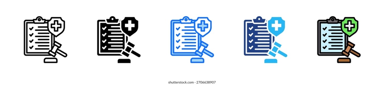 Regulatory Compliance Icon Set Multiple Style Collection