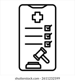 Regulatory Compliance Line Icon Vector Illustration