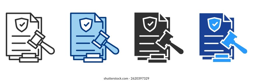 Regulatory Icon Multiple Style Vector Collection