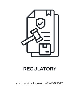 Estilo De Estrutura De Tópicos Do Ícone Regulatório. Ilustração De Vetor Para Design Gráfico