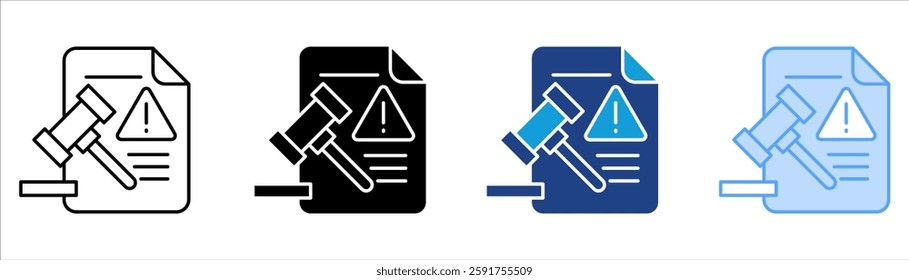 Regulatory Icon Set Multiple Style Collection