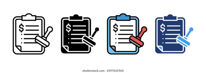 Regulatory Reporting Icon Set Multiple Style Collection