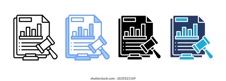 Regulatory Reporting Icon Set Multiple Style Collection