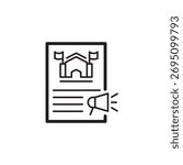 Regulatory reporting icon symbolizing official disclosure and documentation, representing modern corporate governance, specialized compliance filing, and public accountability systems.