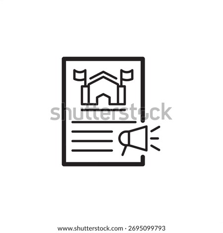 Regulatory reporting icon symbolizing official disclosure and documentation, representing modern corporate governance, specialized compliance filing, and public accountability systems.