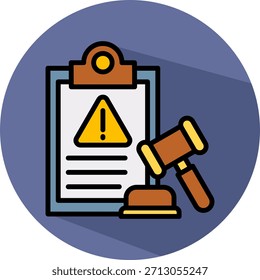 Regulatory Risk Icon isometric Vector Illustration
