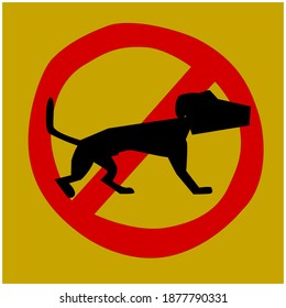 Regulatory sign,
Dog prohibited zone.