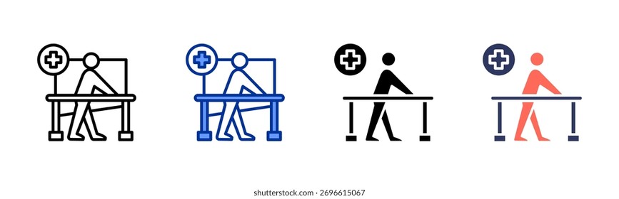 Rehabilitation Center icon sheet multiple style collection