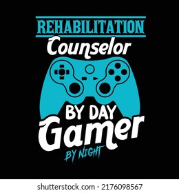 Rehabilitation counselor typography t shirt design