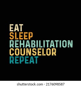 Rehabilitation counselor typography t shirt design