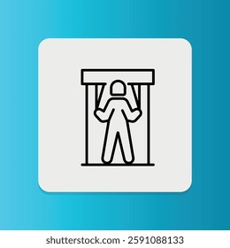 Rehabilitation Equipment icon. Editable stroke. Vector illustration