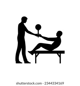Rehab and recovery line icon on white 20150748 Vector Art at Vecteezy