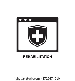 REHABILITATION ICON , RECOVERY ICON VECTOR