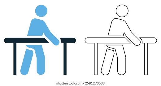 rehabilitation icon vector, physical therapy, healthcare, injury recovery, and hospitals pictogram symbol ui and ux design, glyphs and stroke line