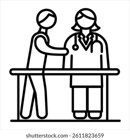 Rehabilitation Line Icon Vector Illustration