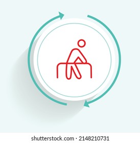 Rehabilitation (neuropsychology), therapy icon vector design
