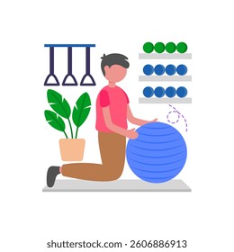 Rehabilitation Physical Therapy Session Vector Illustration