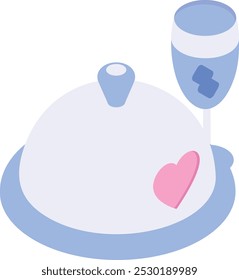 jantar de ensaio ou refeição conceito isométrico, cerimônia pré-casamento casado-to-be casal design vetorial, Símbolo de casamento muçulmano, casamento islâmico sinal de costumes, ilustração de casamento indiano subcontinente