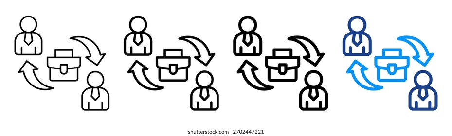 Rehiring Icon Different Outline Collection Set