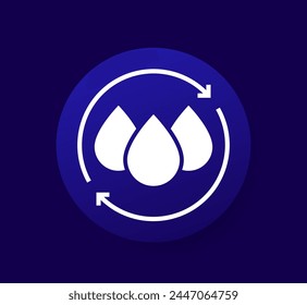 rehydrate, restore water balance vector icon